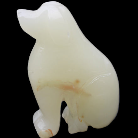 Afghan Jade hand-carved Dog 67*32*100mm 344g in sunlight - Rocks and Things Store