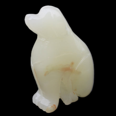 Afghan Jade hand-carved Dog 67*32*100mm 344g in sunlight - Rocks and Things Store