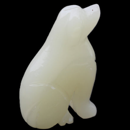 Afghan Jade hand-carved Dog 67*32*100mm 344g in sunlight - Rocks and Things Store