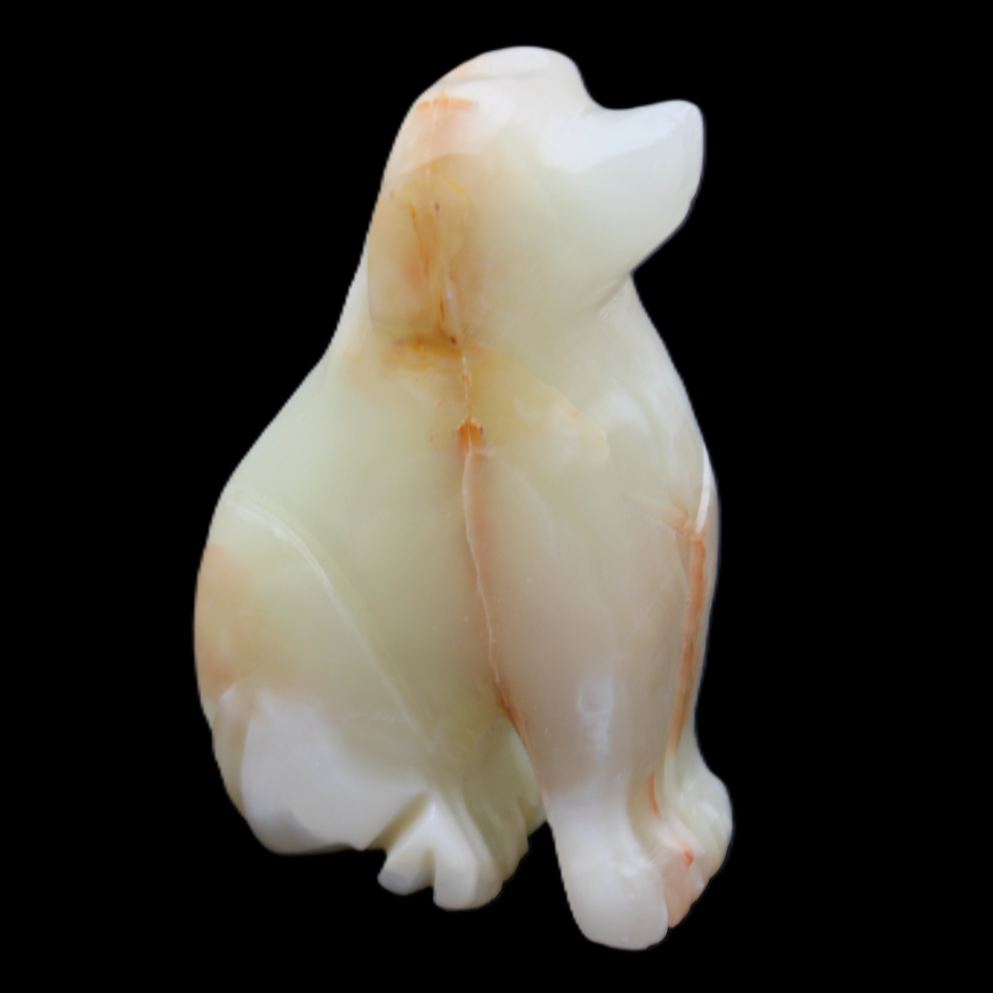 Afghan Jade hand-carved Dog 70*33*107mm 364g in sunlight - Rocks and Things Store