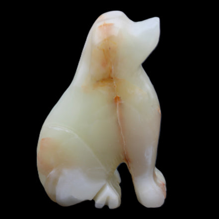 Afghan Jade hand-carved Dog 70*33*107mm 364g in sunlight - Rocks and Things Store