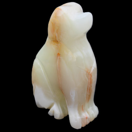 Afghan Jade hand-carved Dog 70*33*107mm 364g in sunlight - Rocks and Things Store