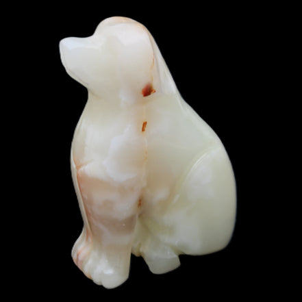 Afghan Jade hand-carved Dog 70*33*107mm 364g in sunlight - Rocks and Things Store