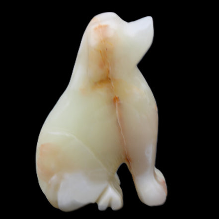 Afghan Jade hand-carved Dog 70*33*107mm 364g in sunlight - Rocks and Things Store
