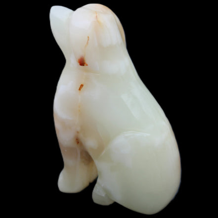 Afghan Jade hand-carved Dog 70*33*107mm 364g in sunlight - Rocks and Things Store