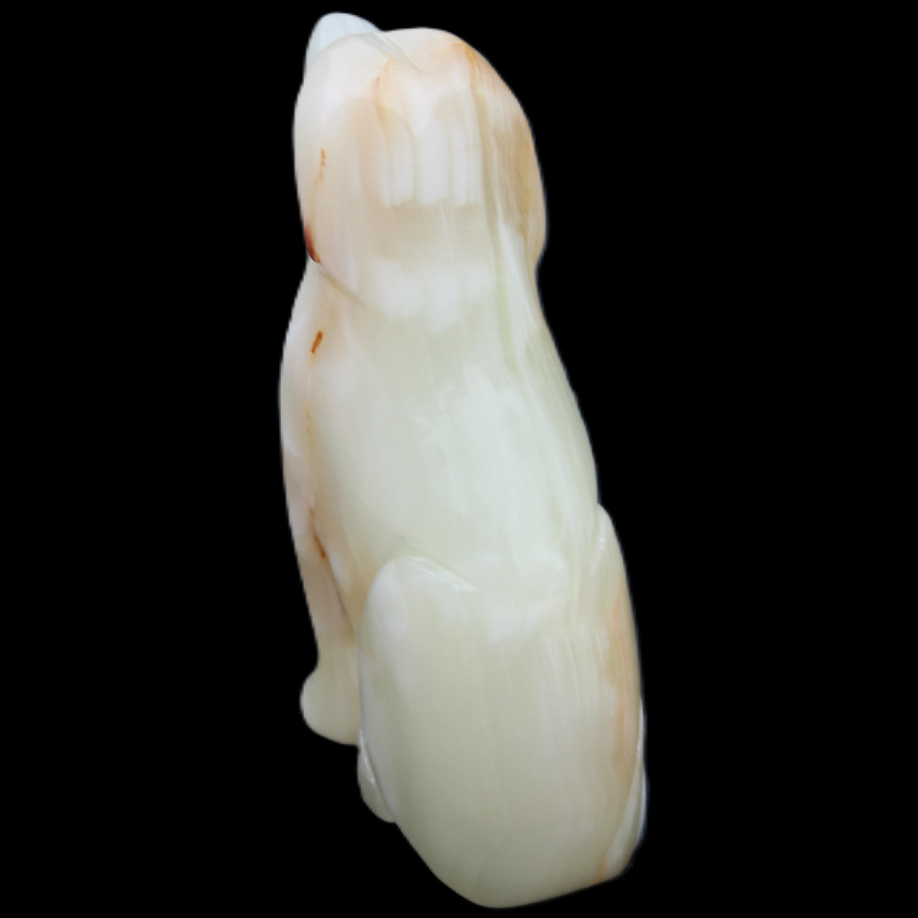 Afghan Jade hand-carved Dog 70*33*107mm 364g in sunlight - Rocks and Things Store