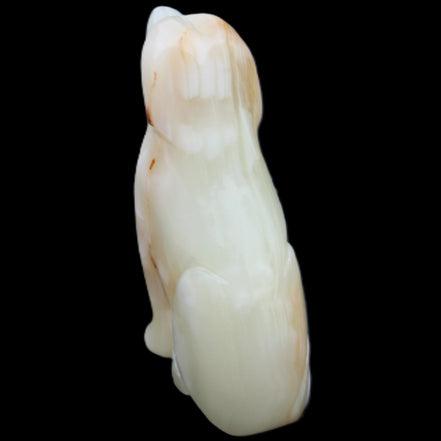 Afghan Jade hand-carved Dog 70*33*107mm 364g in sunlight - Rocks and Things Store