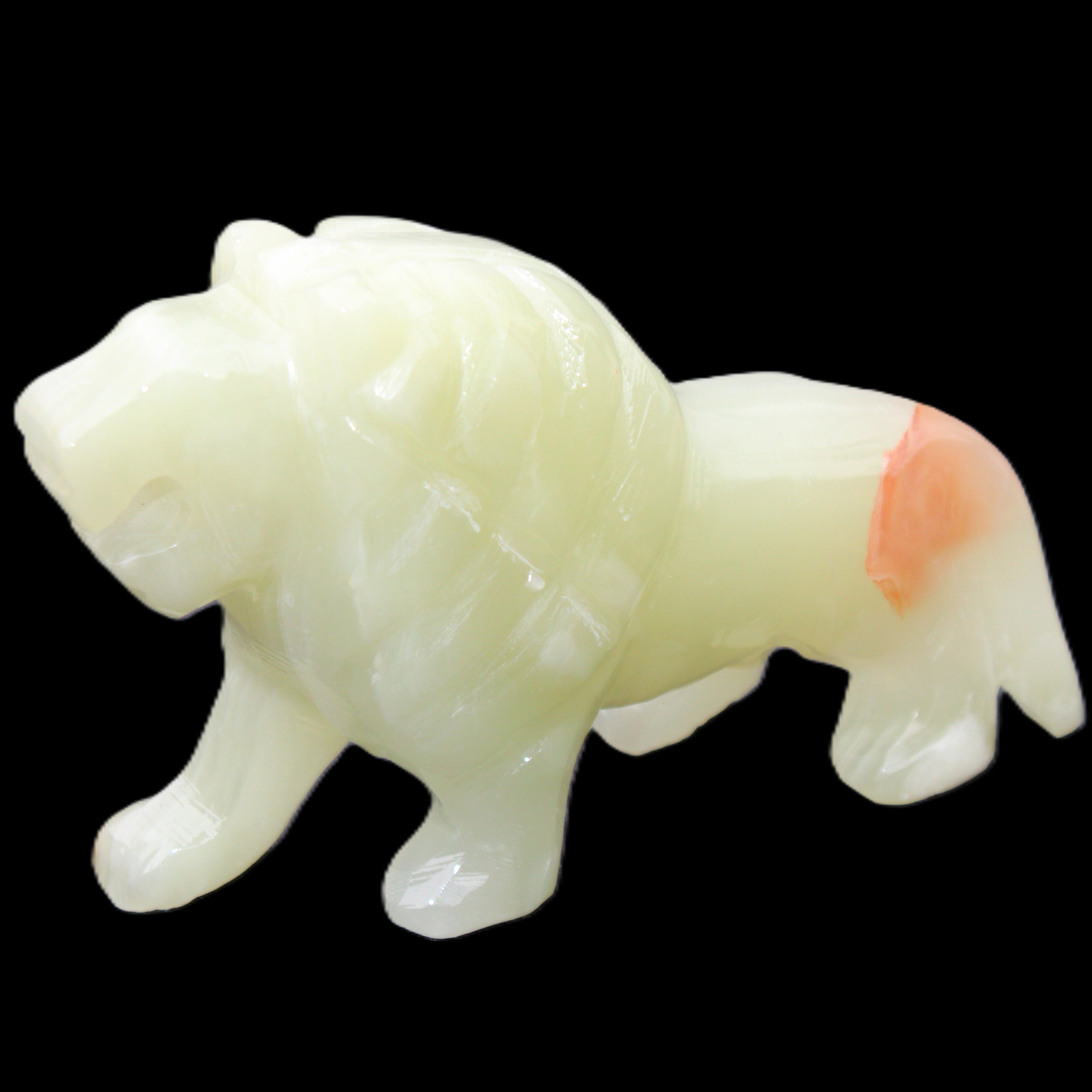 Afghan Jade hand-carved Lion 117*30*70mm 263g in sunlight - Rocks and Things Store