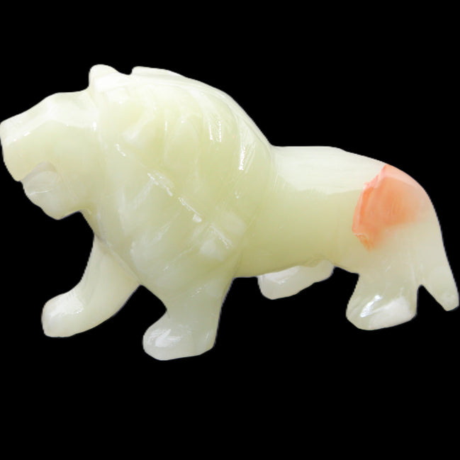 Afghan Jade hand-carved Lion 117*30*70mm 263g in sunlight - Rocks and Things Store