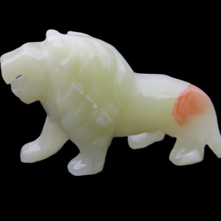 Afghan Jade hand-carved Lion 117*30*70mm 263g in sunlight - Rocks and Things Store