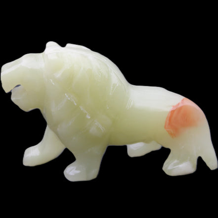 Afghan Jade hand-carved Lion 117*30*70mm 263g in sunlight - Rocks and Things Store