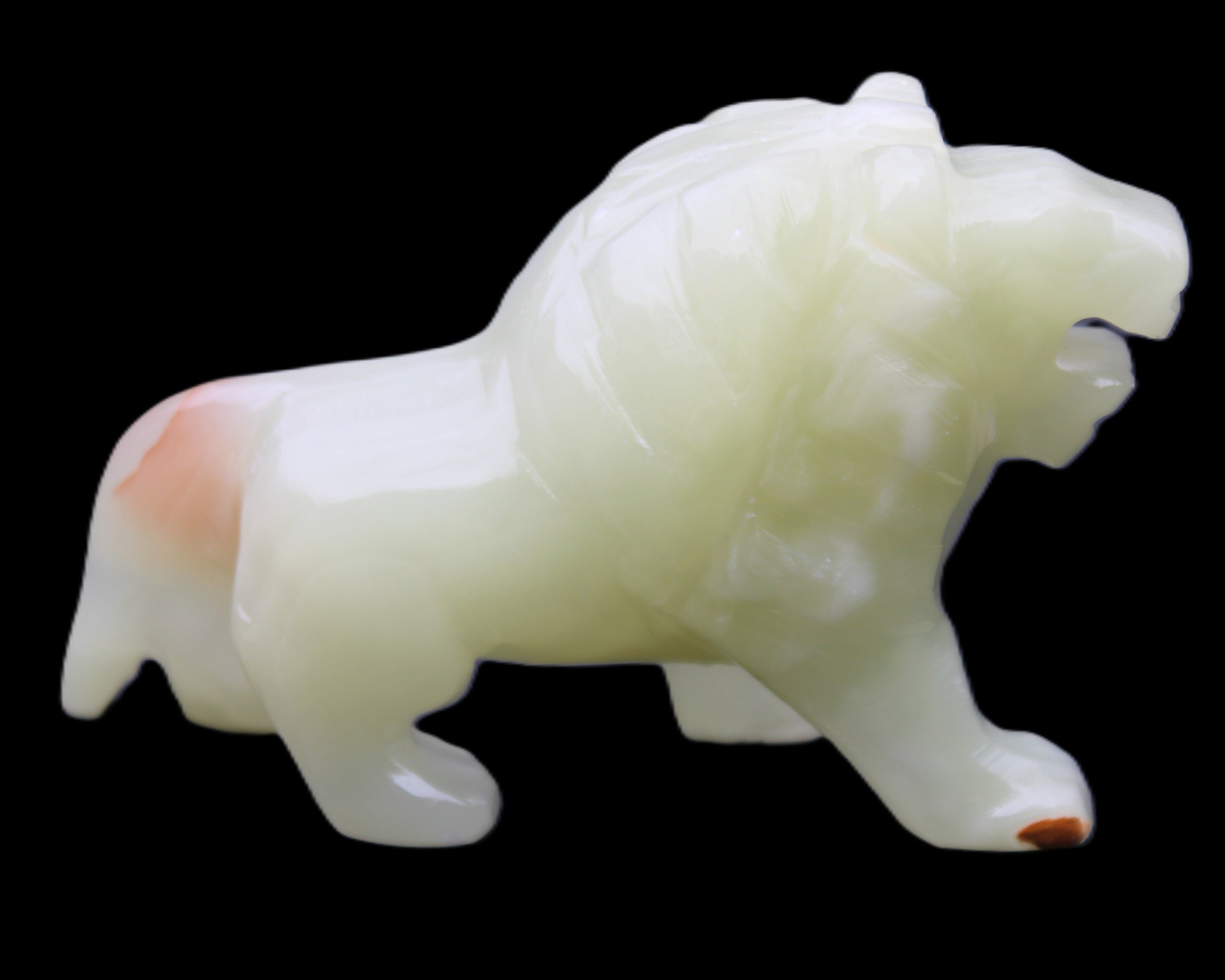 Afghan Jade hand-carved Lion 117*30*70mm 263g in sunlight - Rocks and Things Store