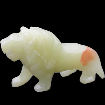 Afghan Jade hand-carved Lion 117*30*70mm 263g in sunlight - Rocks and Things Store
