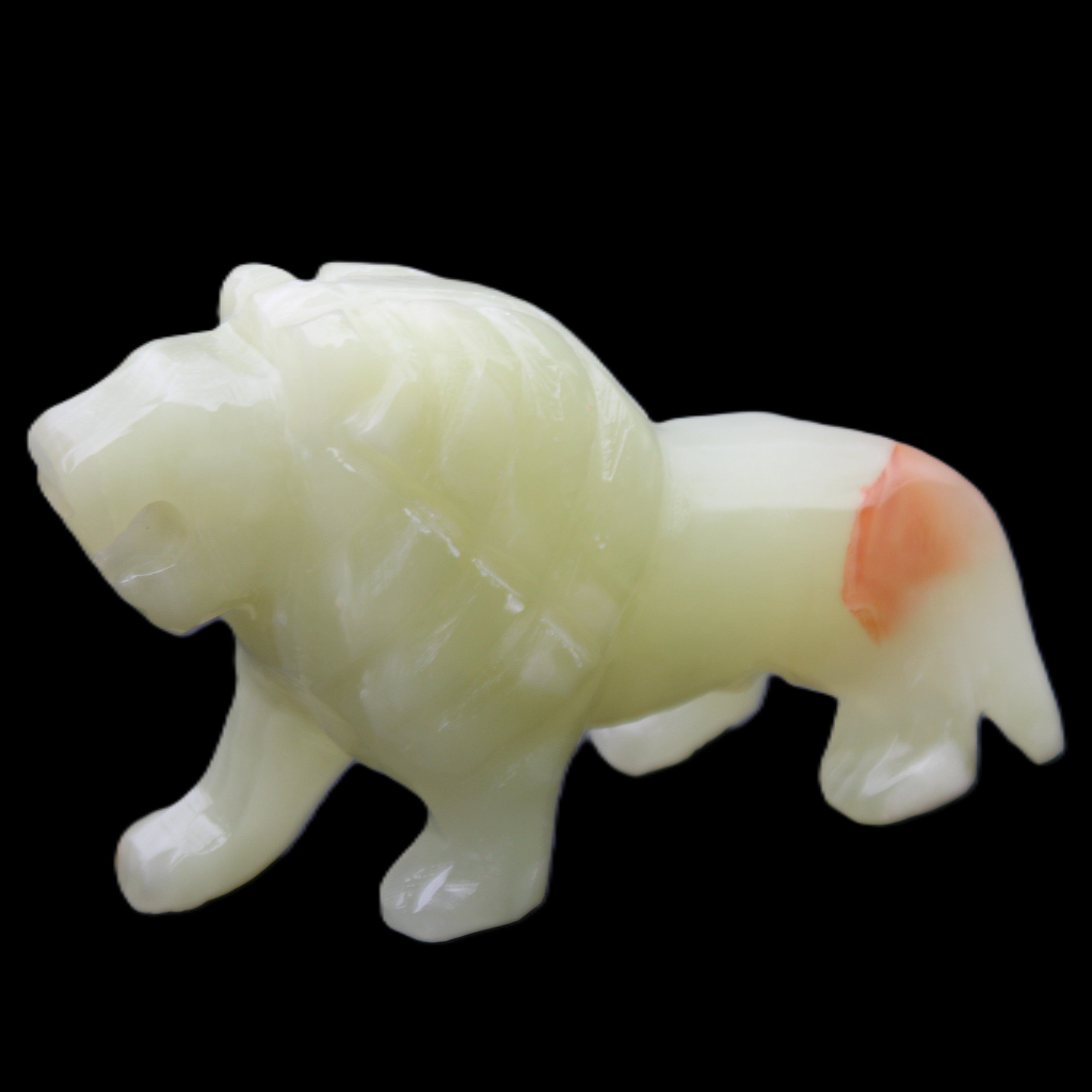 Afghan Jade hand-carved Lion 117*30*70mm 263g in sunlight - Rocks and Things Store