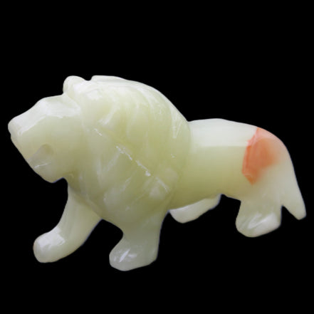 Afghan Jade hand-carved Lion 117*30*70mm 263g in sunlight - Rocks and Things Store