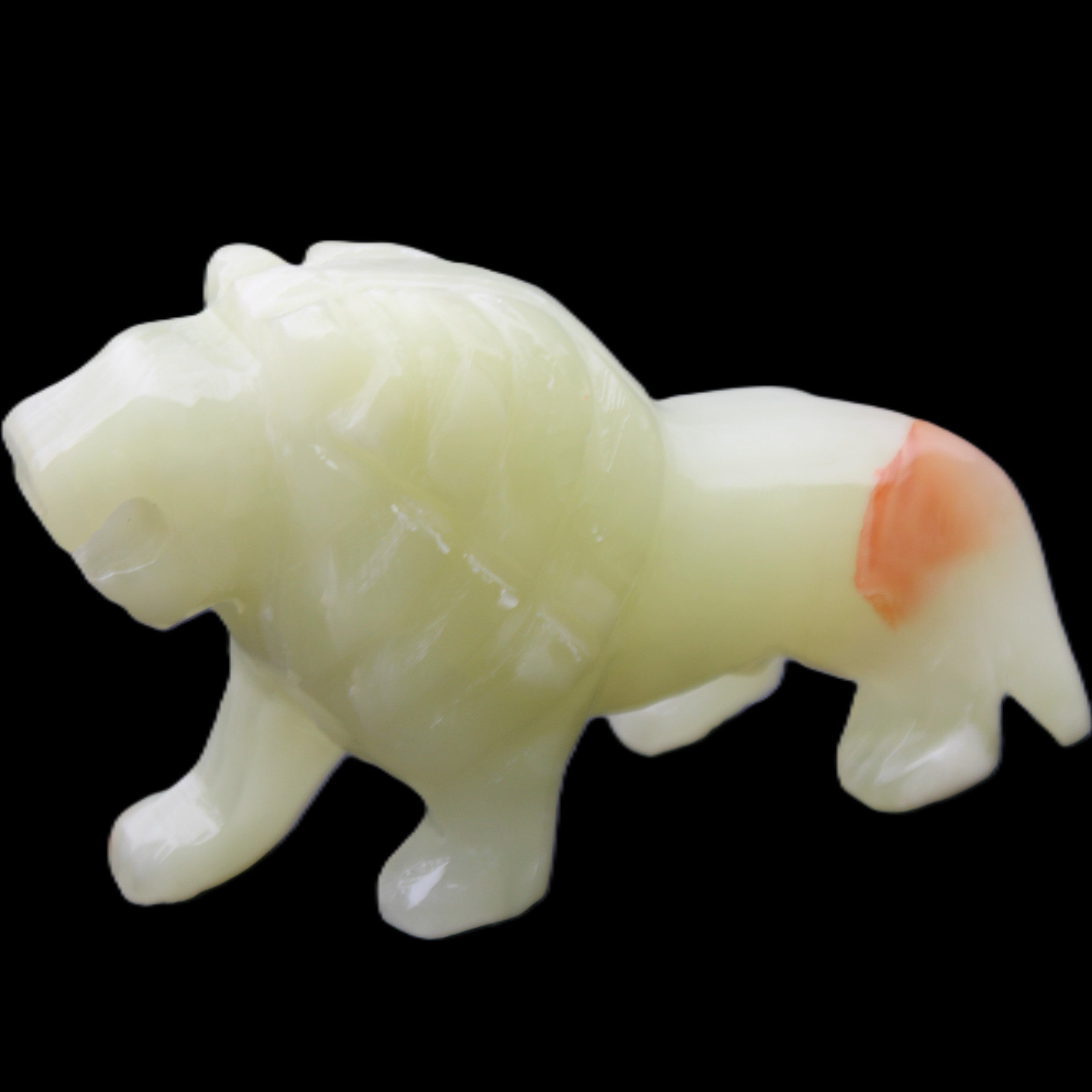Afghan Jade hand-carved Lion 117*30*70mm 263g in sunlight - Rocks and Things Store