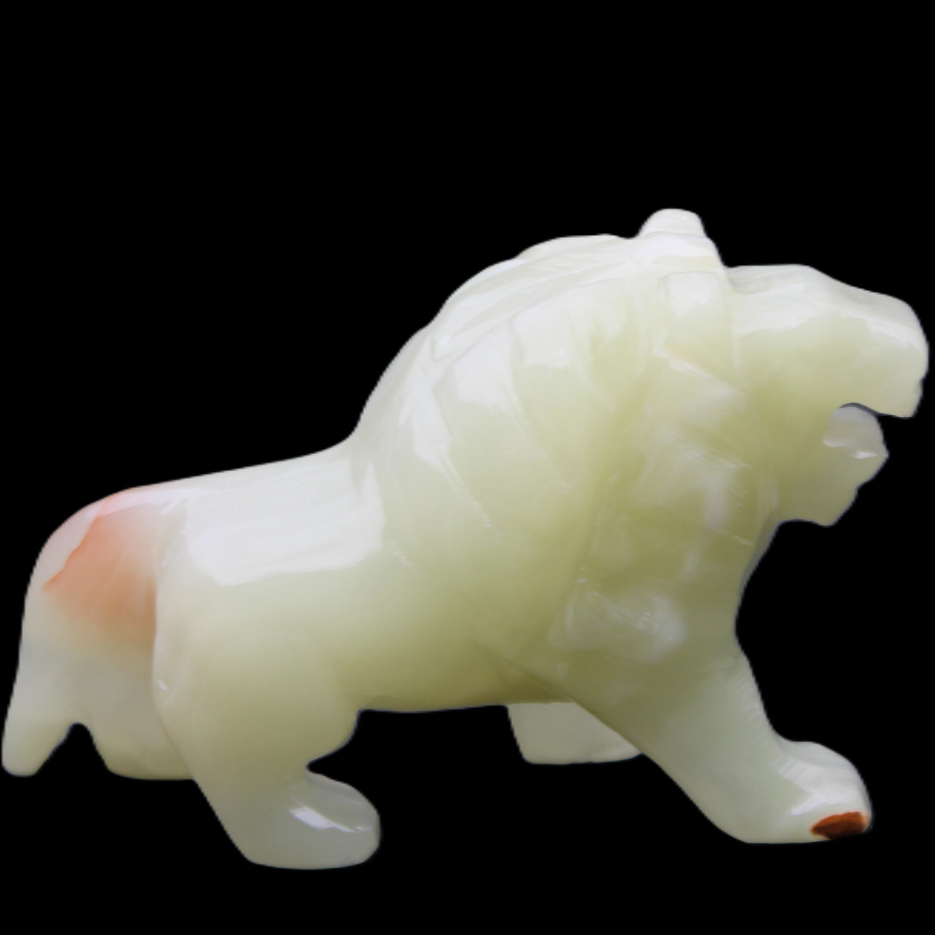 Afghan Jade hand-carved Lion 117*30*70mm 263g in sunlight - Rocks and Things Store