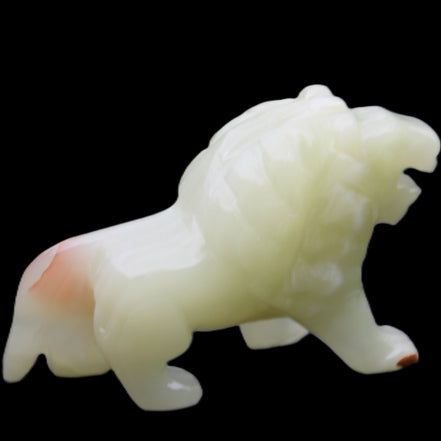 Afghan Jade hand-carved Lion 117*30*70mm 263g in sunlight - Rocks and Things Store