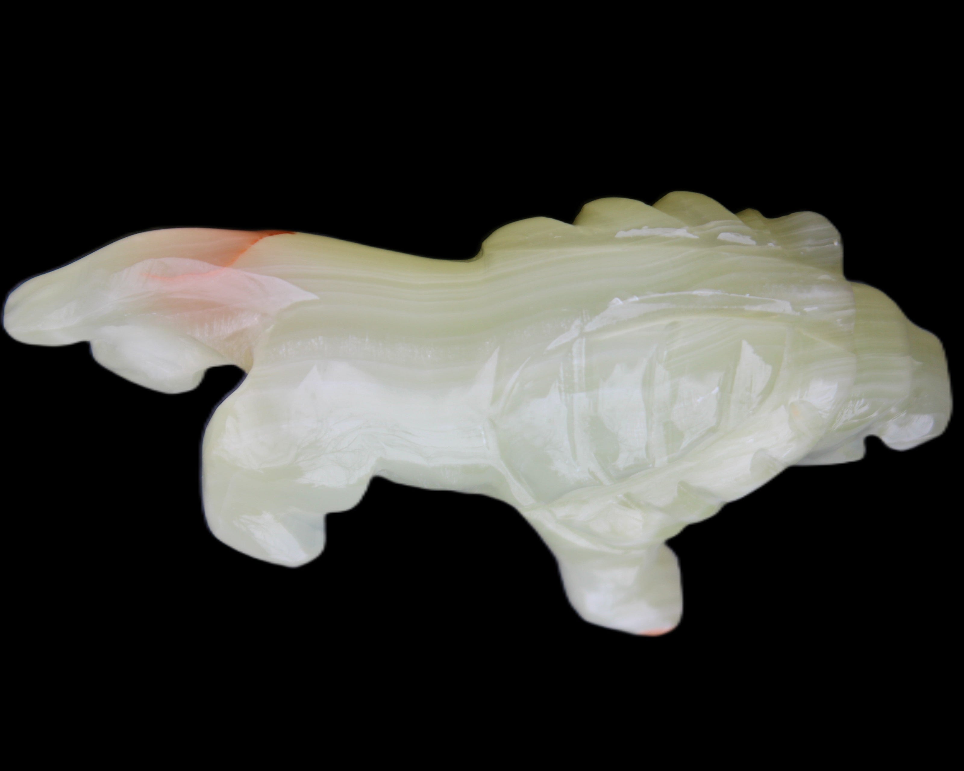 Afghan Jade hand-carved Lion 117*30*70mm 263g in sunlight - Rocks and Things Store