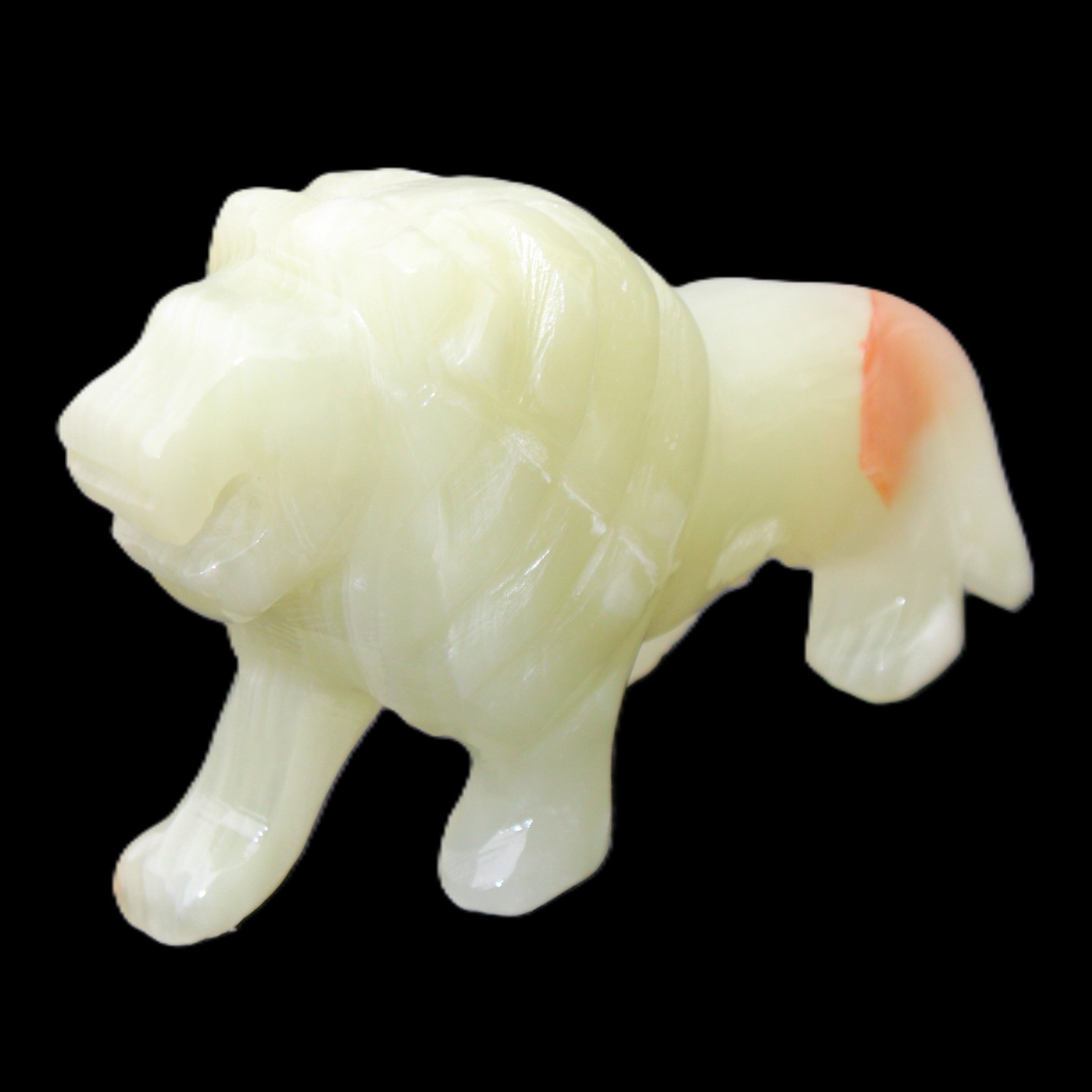 Afghan Jade hand-carved Lion 117*30*70mm 263g in sunlight - Rocks and Things Store