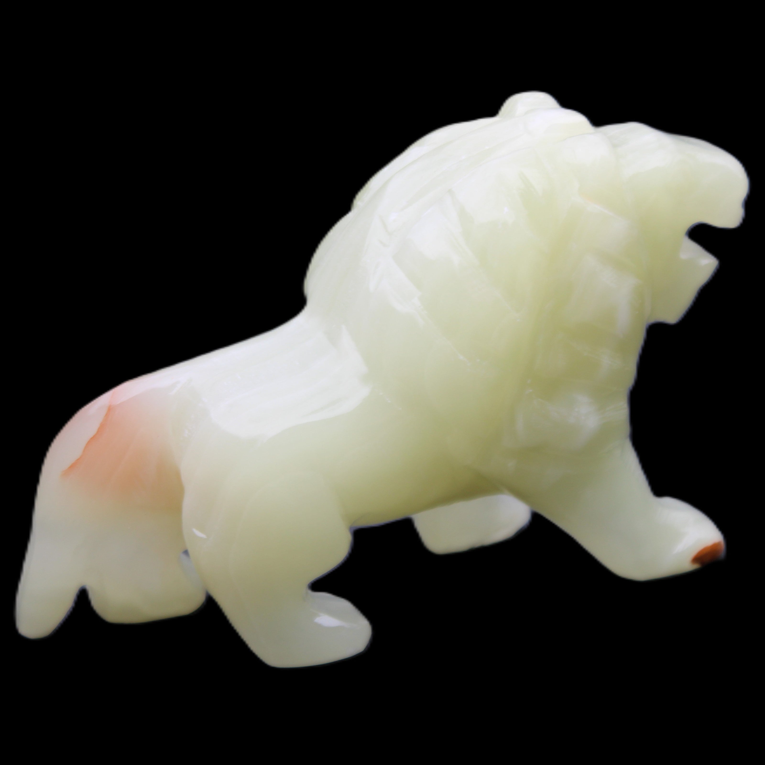 Afghan Jade hand-carved Lion 117*30*70mm 263g in sunlight - Rocks and Things Store