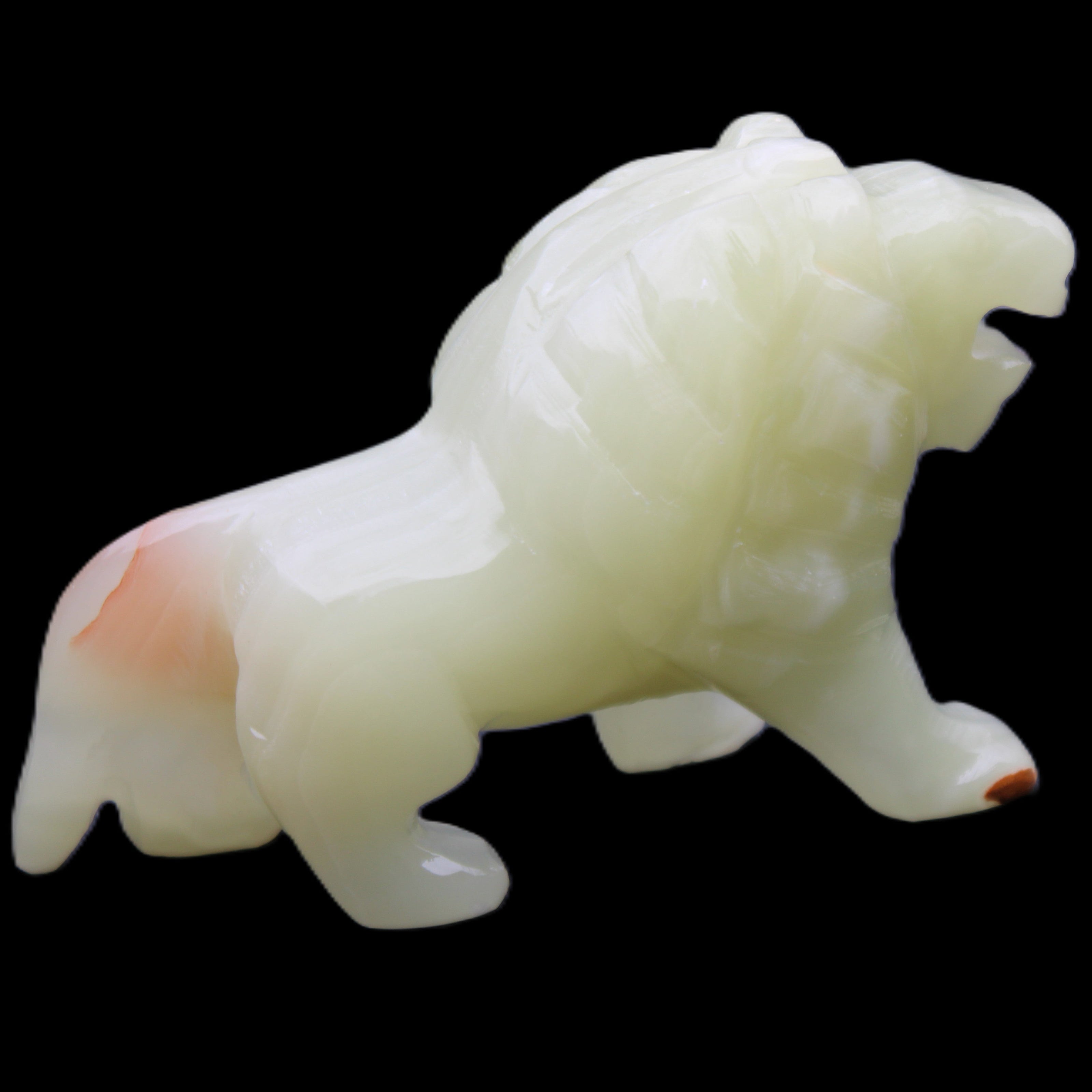 Afghan Jade hand-carved Lion 117*30*70mm 263g in sunlight - Rocks and Things Store