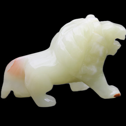 Afghan Jade hand-carved Lion 117*30*70mm 263g in sunlight - Rocks and Things Store