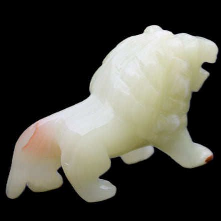 Afghan Jade hand-carved Lion 117*30*70mm 263g in sunlight - Rocks and Things Store