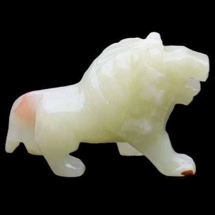 Afghan Jade hand-carved Lion 117*30*70mm 263g in sunlight - Rocks and Things Store