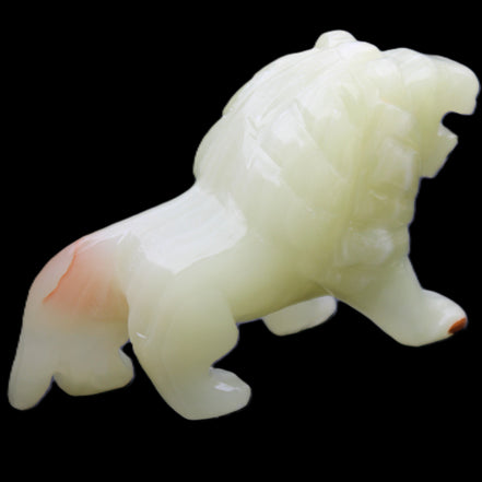 Afghan Jade hand-carved Lion 117*30*70mm 263g in sunlight - Rocks and Things Store
