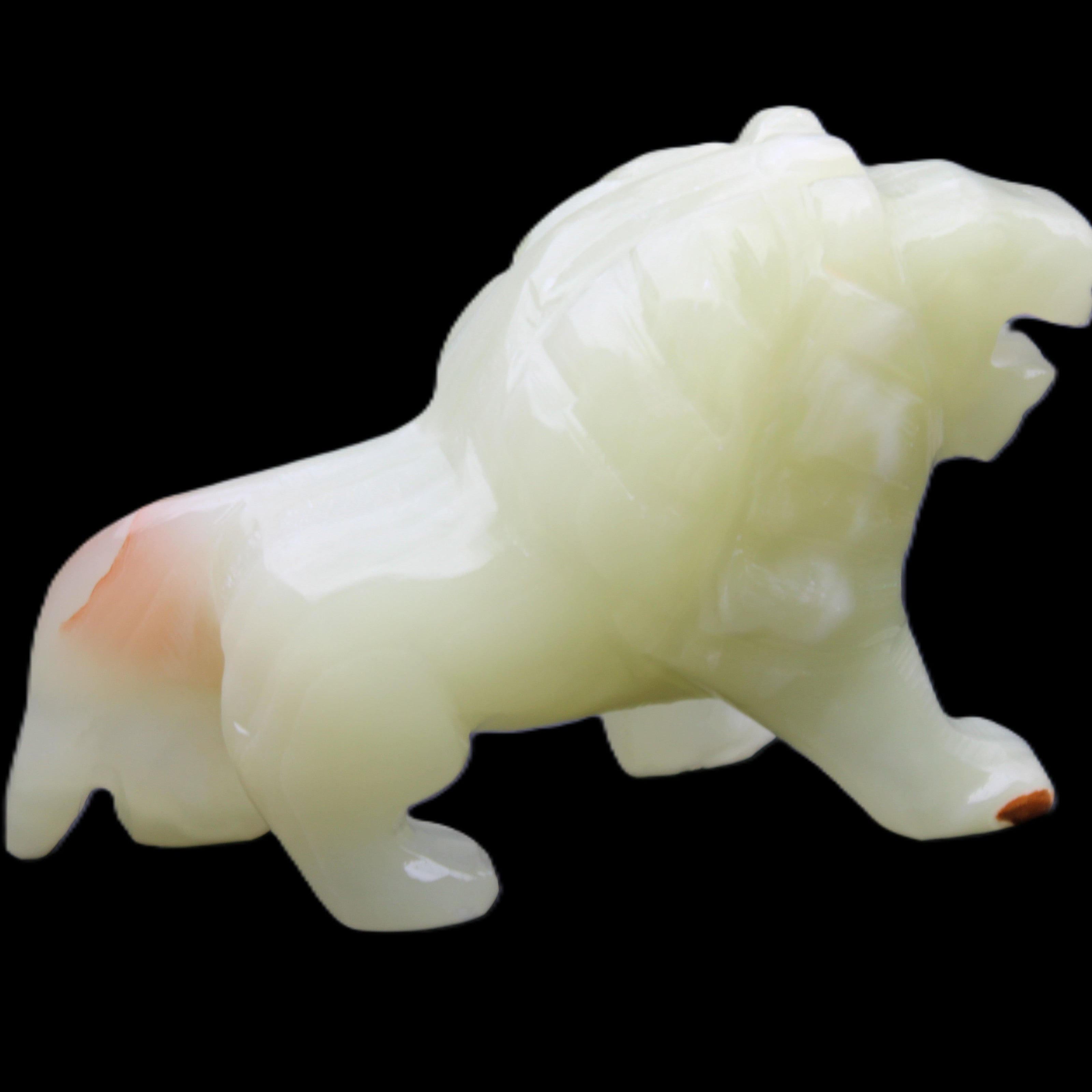 Afghan Jade hand-carved Lion 117*30*70mm 263g in sunlight - Rocks and Things Store