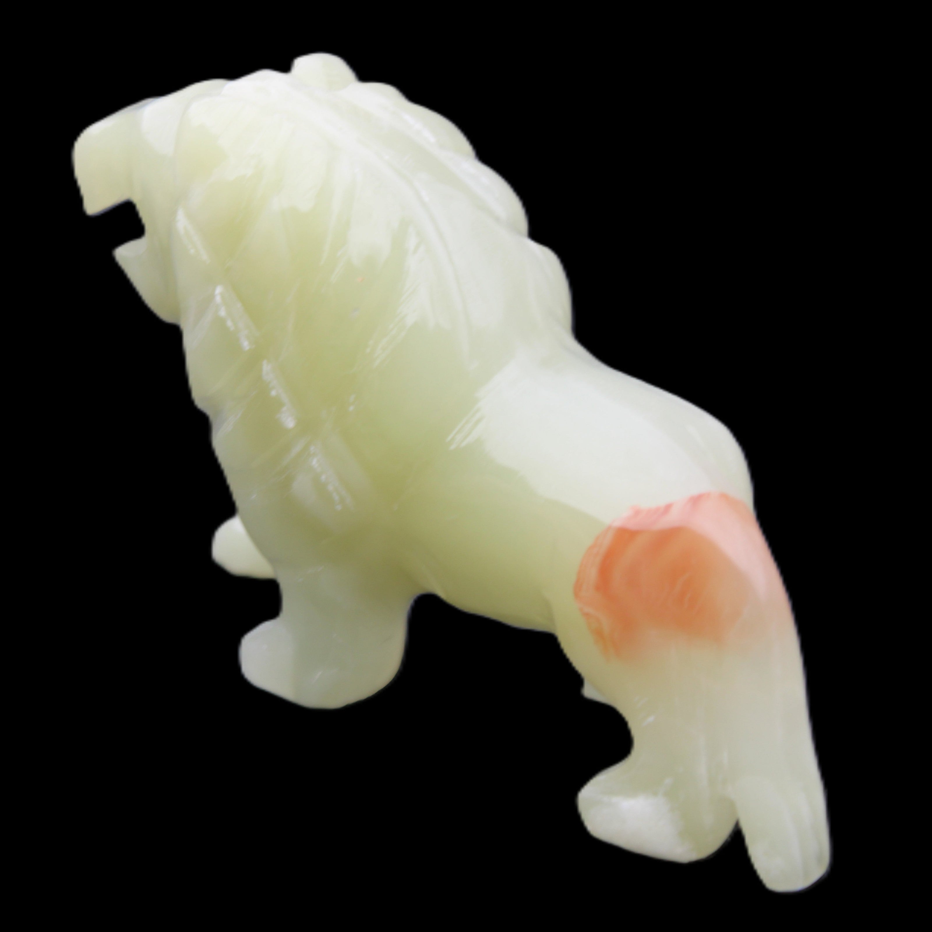 Afghan Jade hand-carved Lion 117*30*70mm 263g in sunlight - Rocks and Things Store