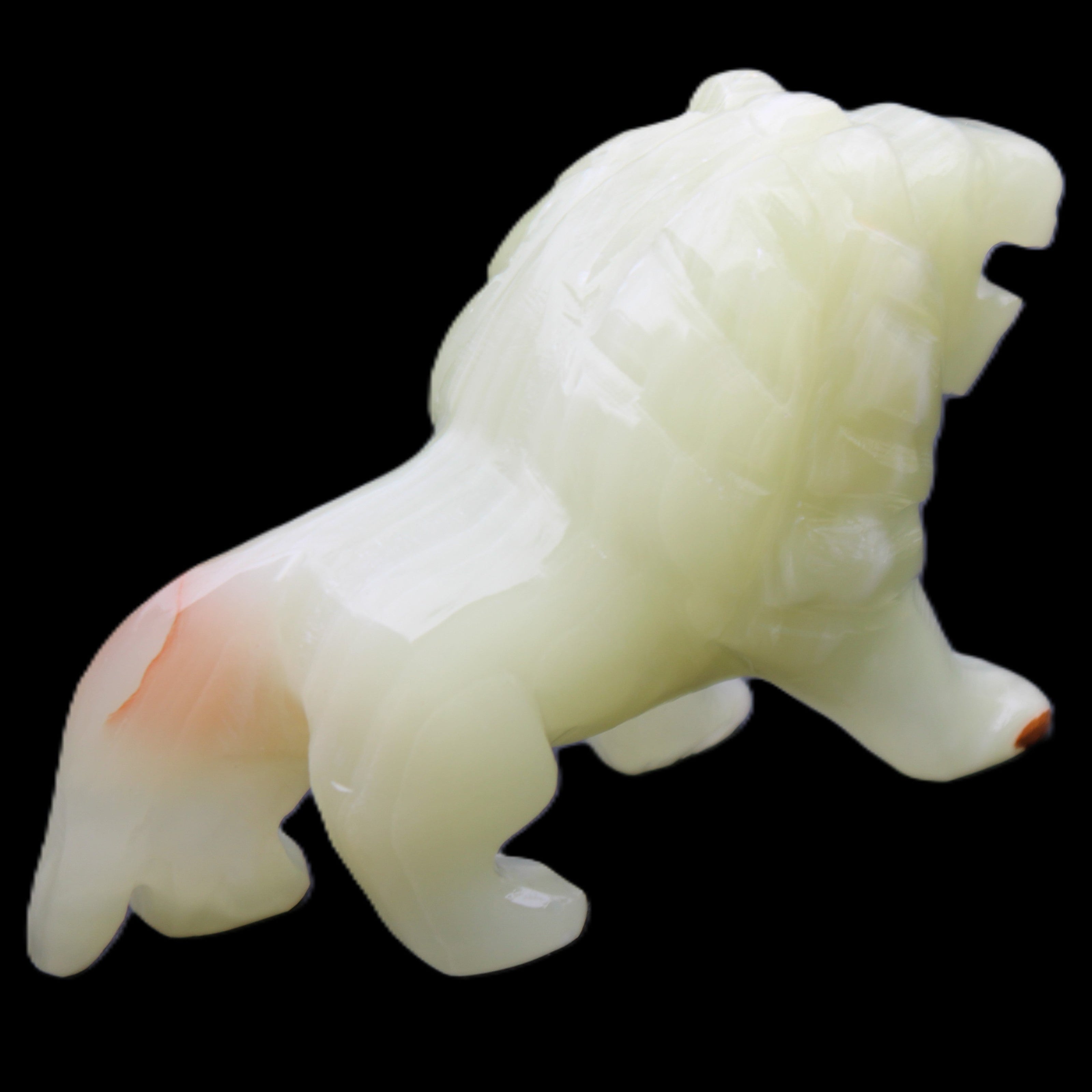 Afghan Jade hand-carved Lion 117*30*70mm 263g in sunlight - Rocks and Things Store