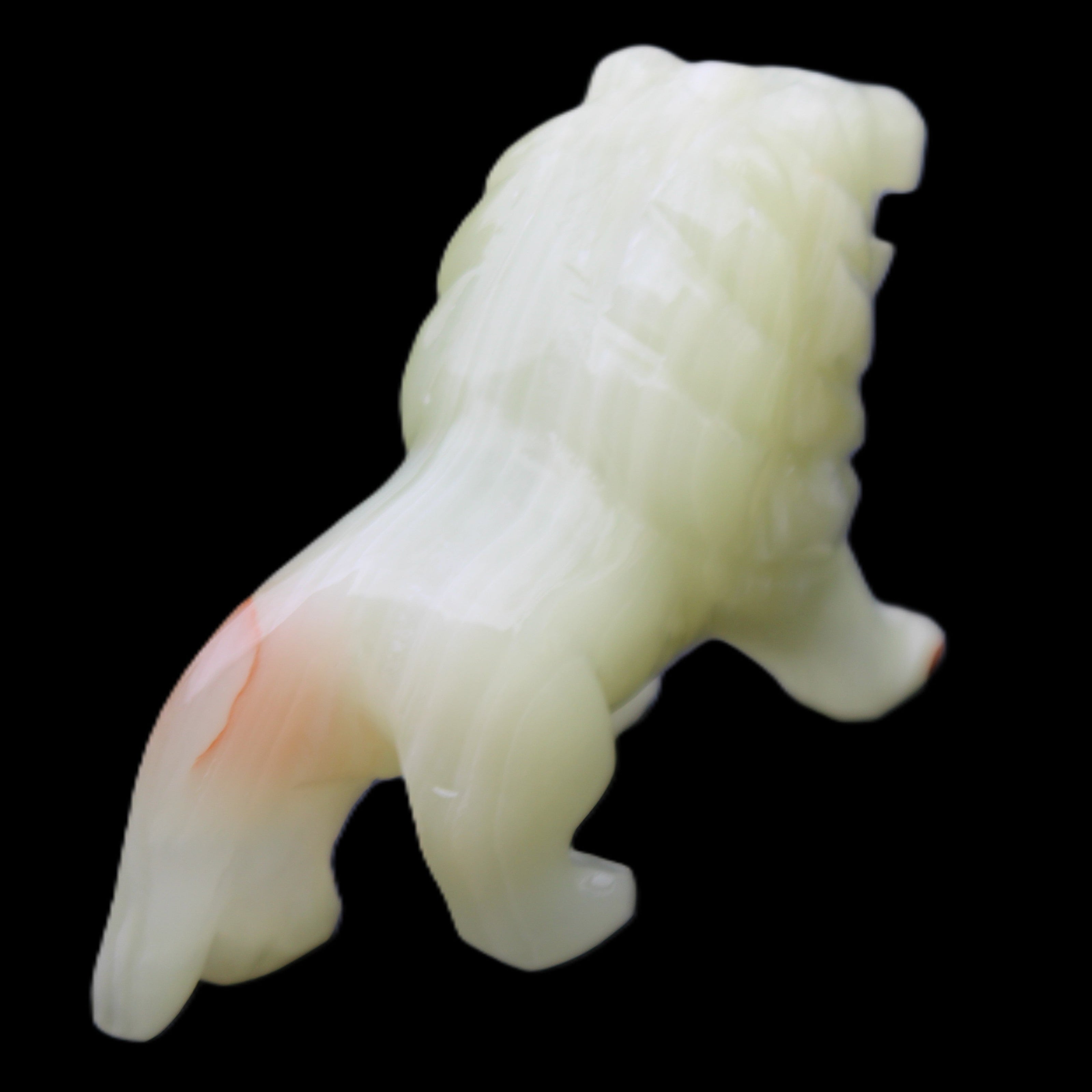 Afghan Jade hand-carved Lion 117*30*70mm 263g in sunlight - Rocks and Things Store