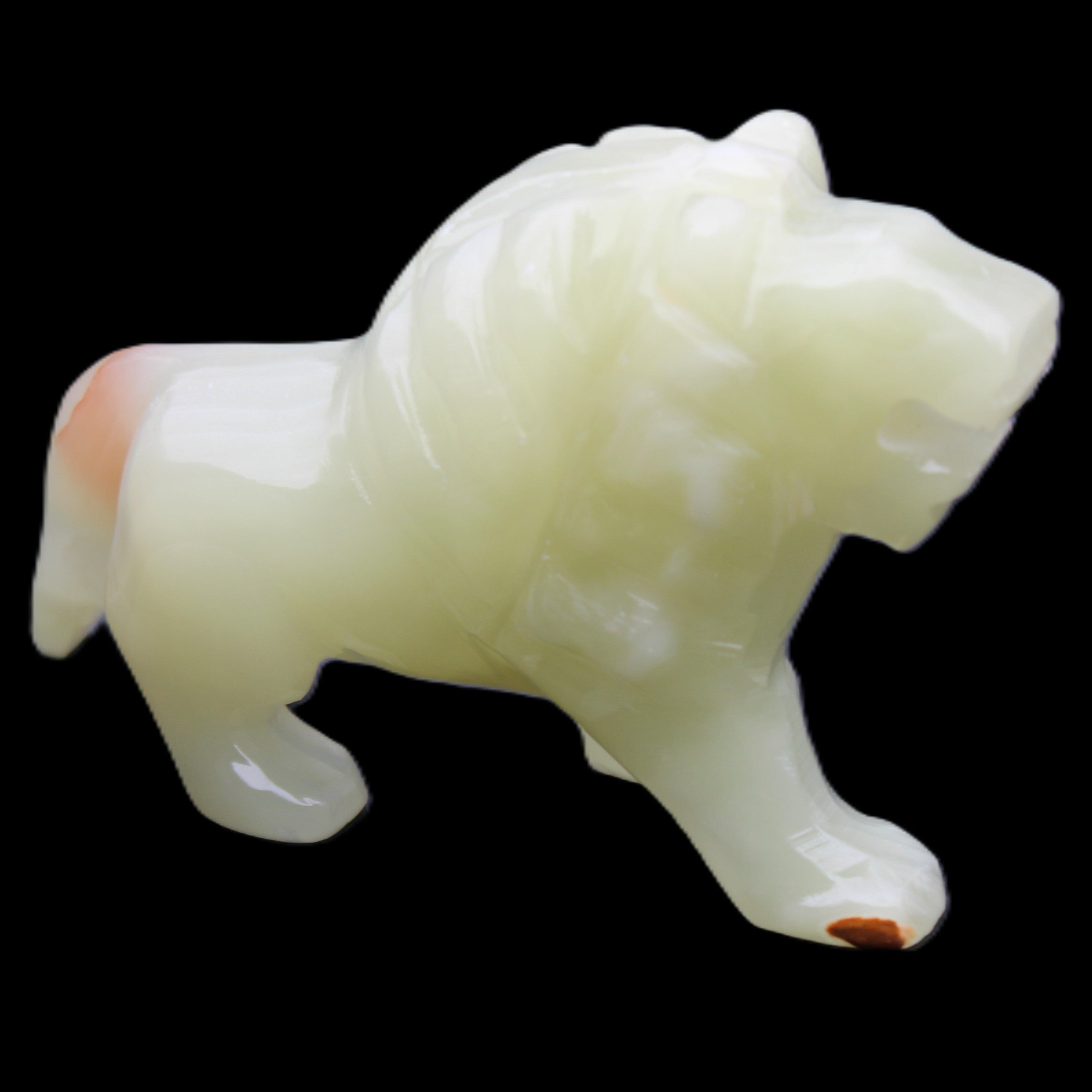 Afghan Jade hand-carved Lion 117*30*70mm 263g in sunlight - Rocks and Things Store