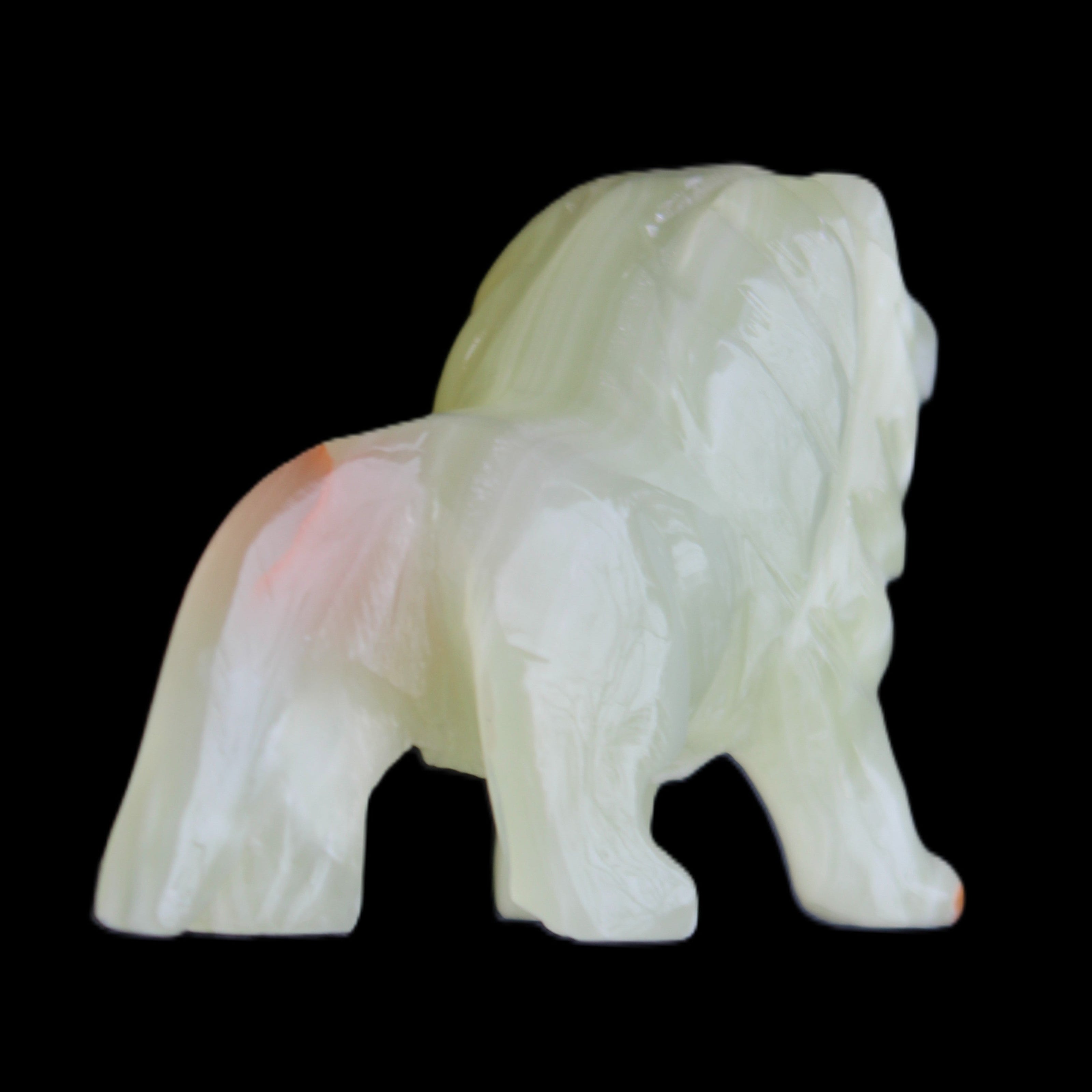 Afghan Jade hand-carved Lion 117*30*70mm 263g in sunlight - Rocks and Things Store