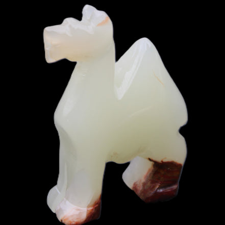 Afghan Jade hand-carved Camel 70*30*100mm 273g in sunlight - Rocks and Things Store