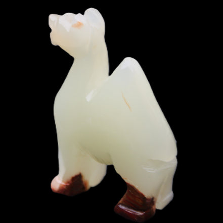 Afghan Jade hand-carved Camel 70*30*100mm 273g in sunlight - Rocks and Things Store