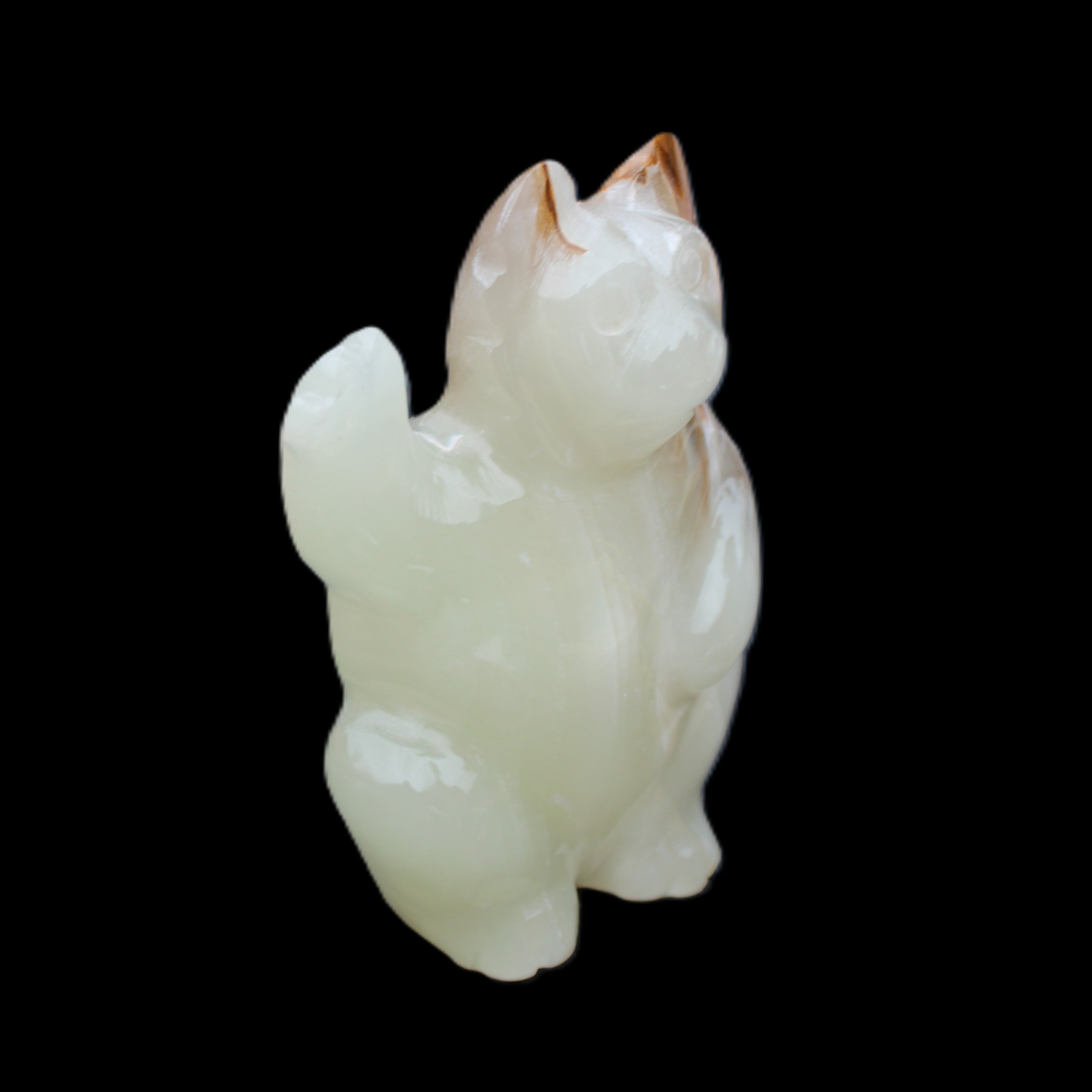 Afghan Jade hand-carved Cat 90*48*130mm 728g in sunlight - Rocks and Things Store