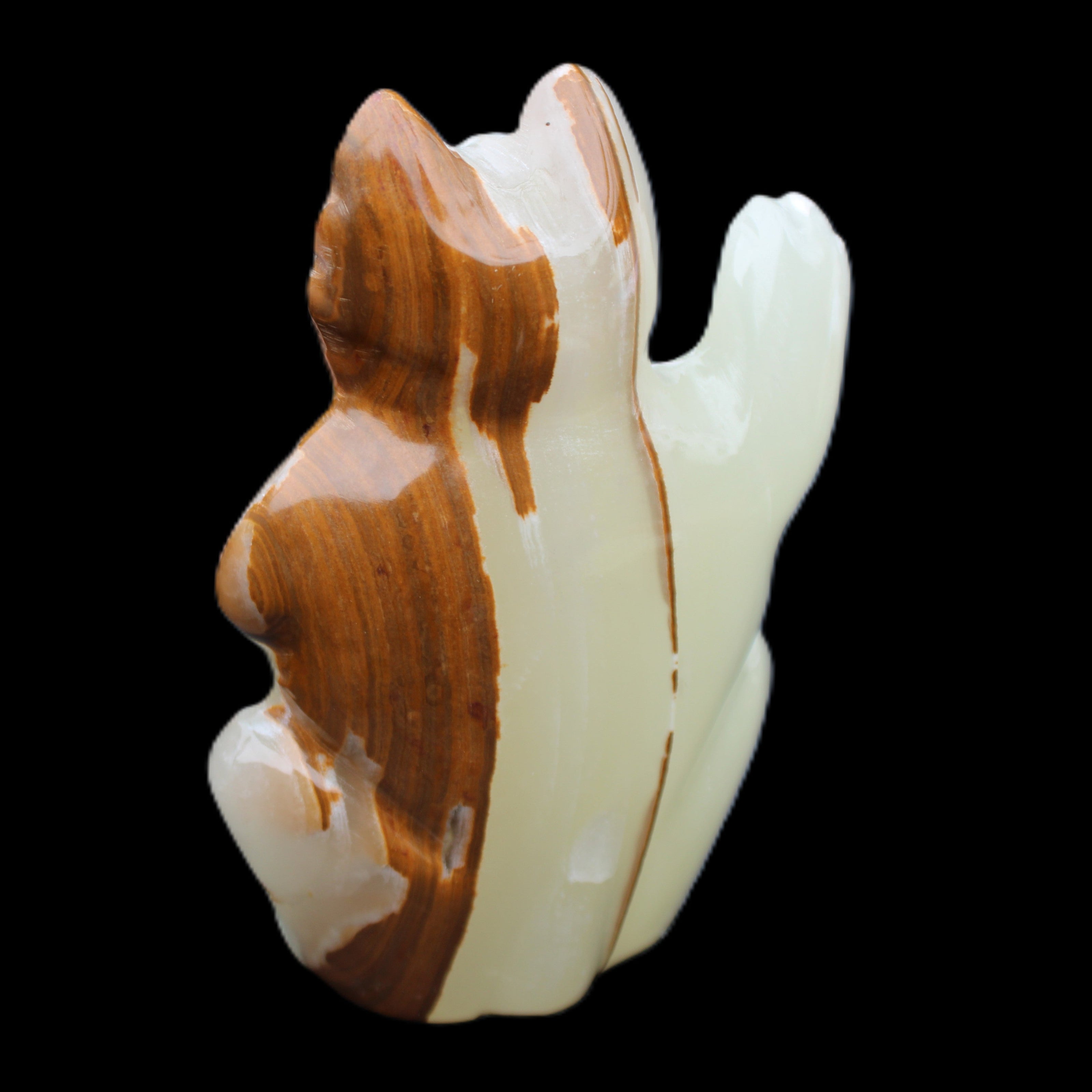 Afghan Jade hand-carved Cat 90*48*130mm 728g in sunlight - Rocks and Things Store