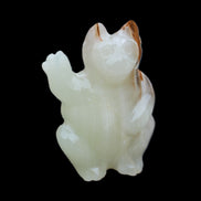 Afghan Jade hand-carved Cat 90*48*130mm 728g in sunlight - Rocks and Things Store