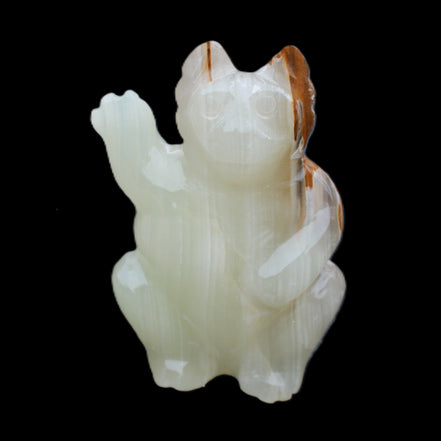 Afghan Jade hand-carved Cat 90*48*130mm 728g in sunlight - Rocks and Things Store