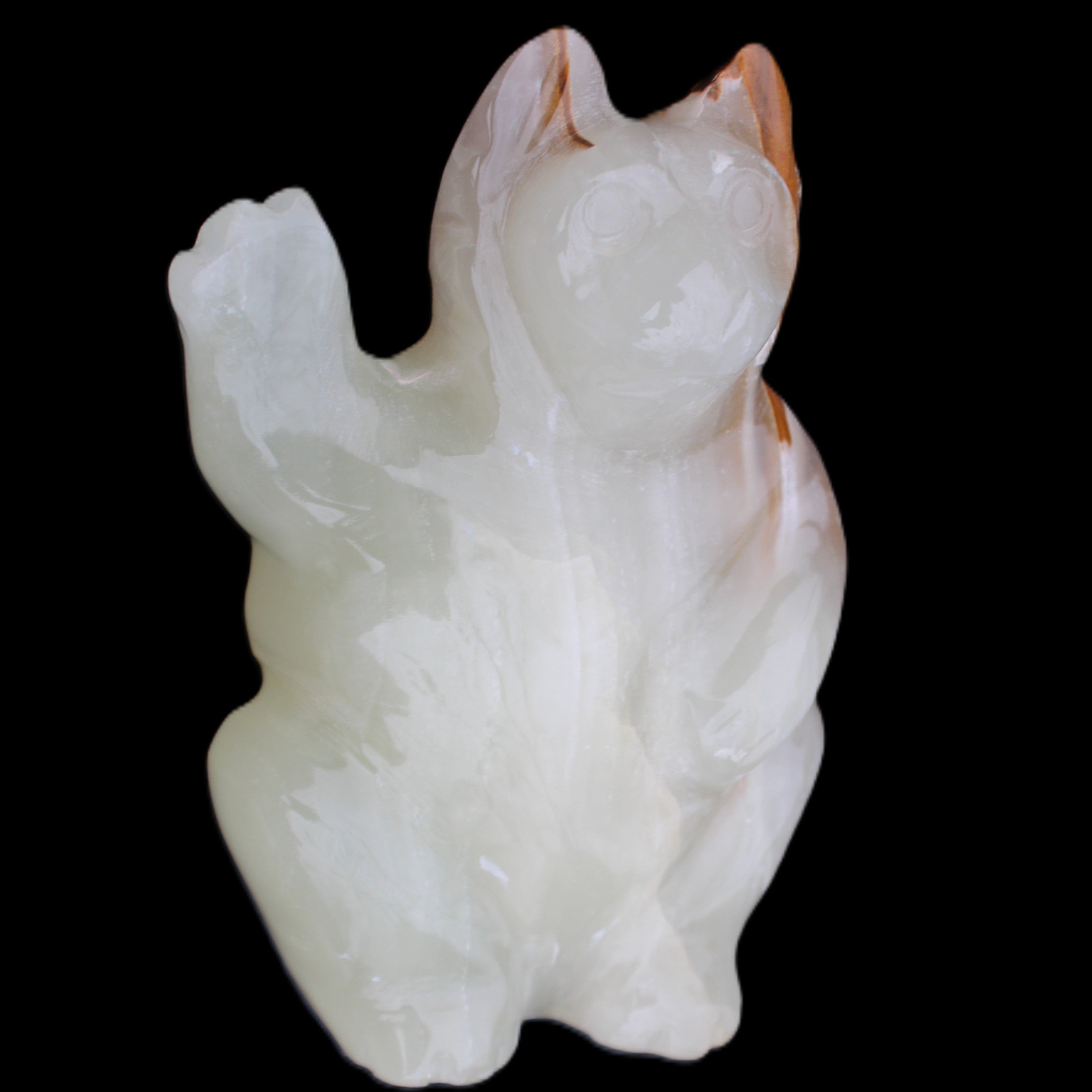 Afghan Jade hand-carved Cat 90*48*130mm 728g in sunlight - Rocks and Things Store