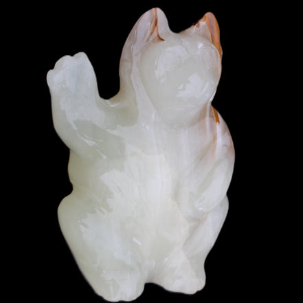 Afghan Jade hand-carved Cat 90*48*130mm 728g in sunlight - Rocks and Things Store