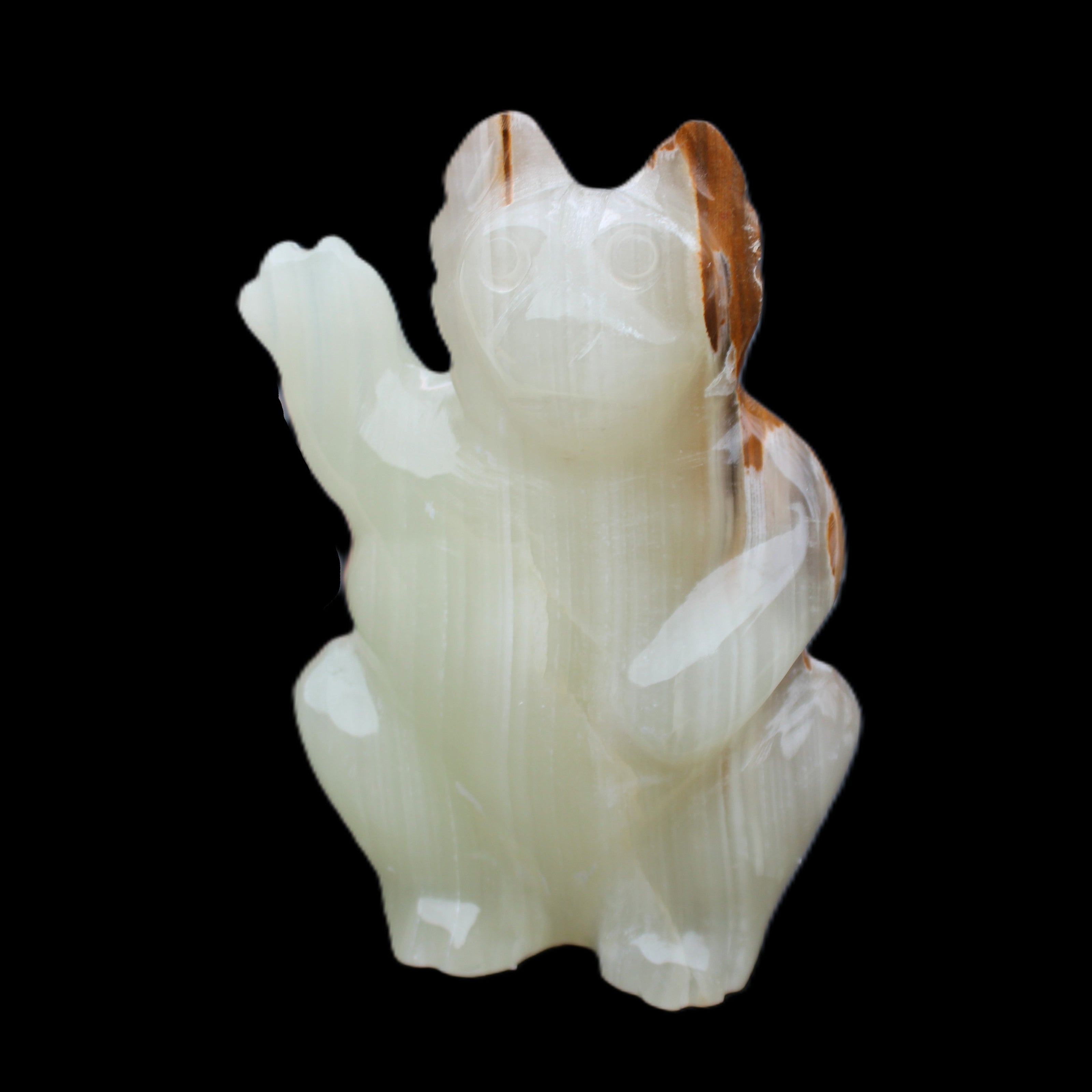 Afghan Jade hand-carved Cat 90*48*130mm 728g in sunlight - Rocks and Things Store