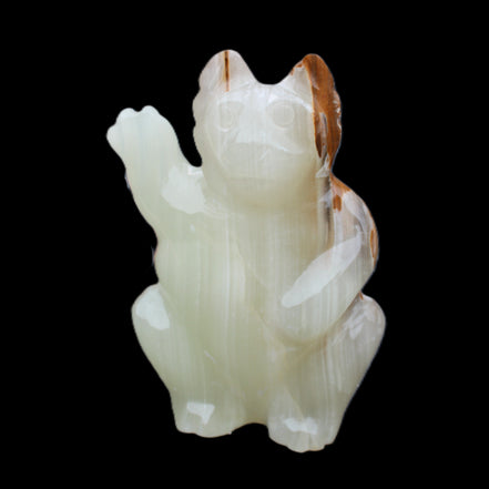 Afghan Jade hand-carved Cat 90*48*130mm 728g in sunlight - Rocks and Things Store
