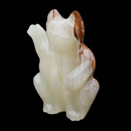Afghan Jade hand-carved Cat 90*48*130mm 728g in sunlight - Rocks and Things Store
