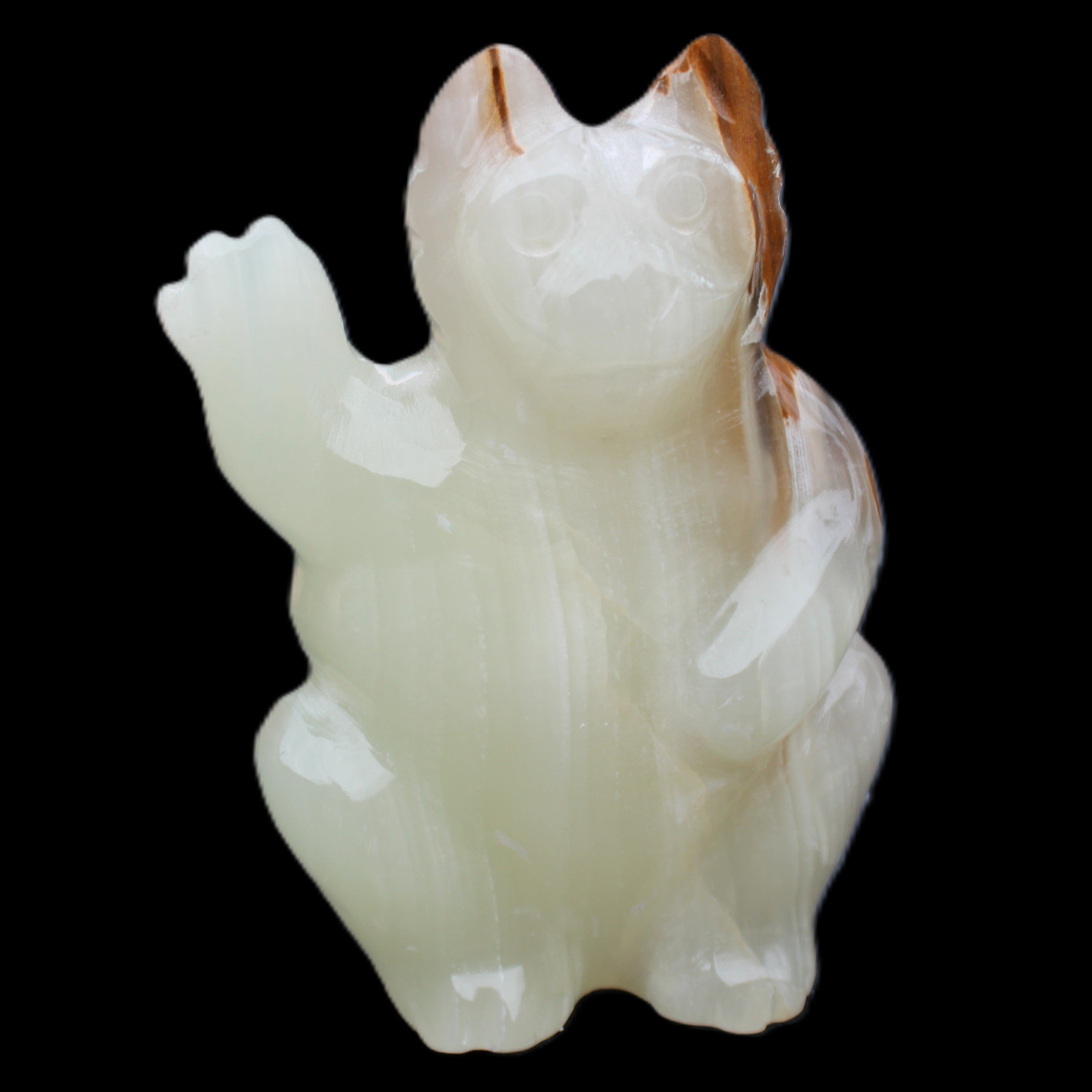 Afghan Jade hand-carved Cat 90*48*130mm 728g in sunlight - Rocks and Things Store