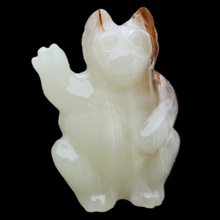 Afghan Jade hand-carved Cat 90*48*130mm 728g in sunlight - Rocks and Things Store
