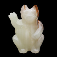 Afghan Jade hand-carved Cat 90*48*130mm 728g in sunlight - Rocks and Things Store